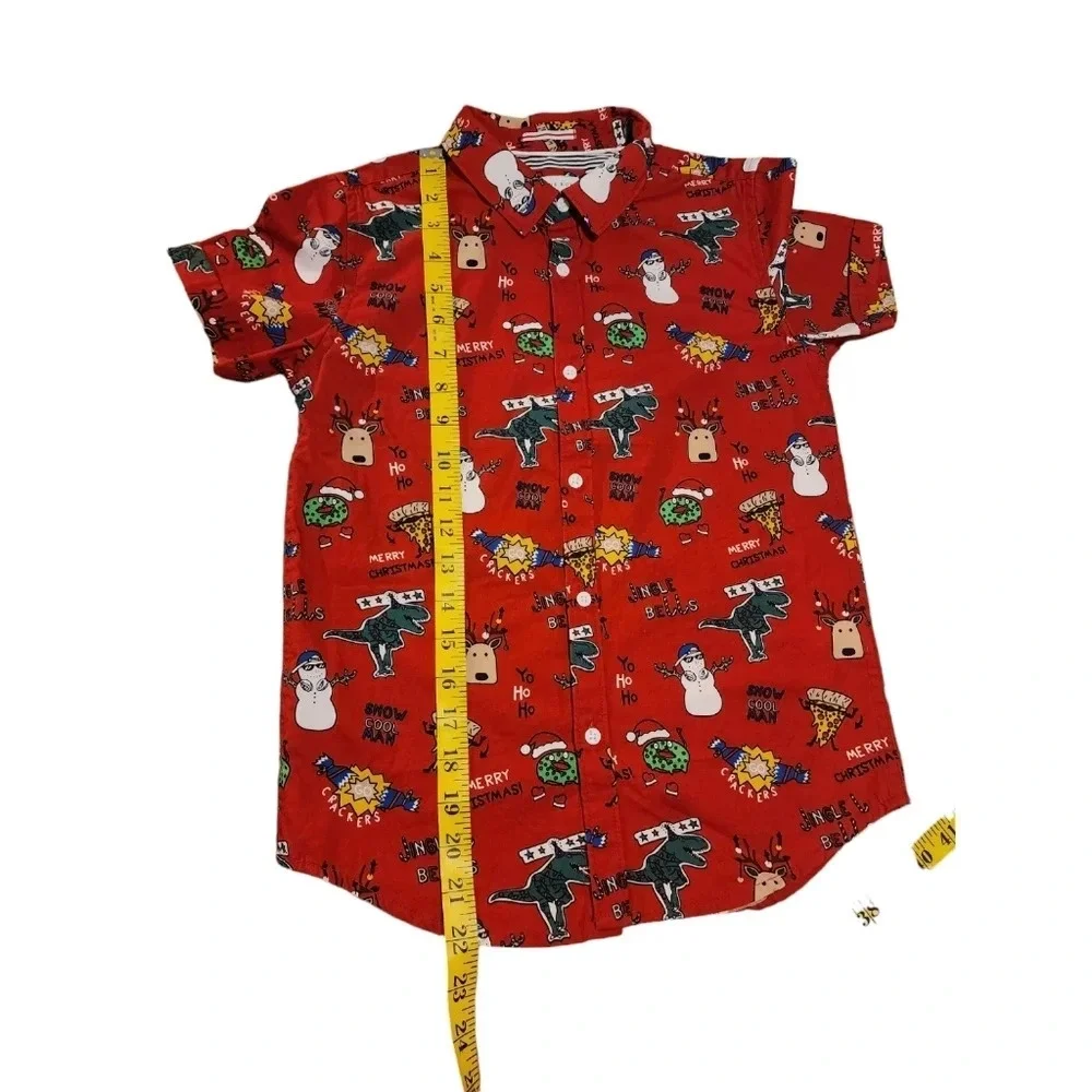 Cactus Boys Red Ho Ho Ho Christmas Shirt Boys Size 9/10